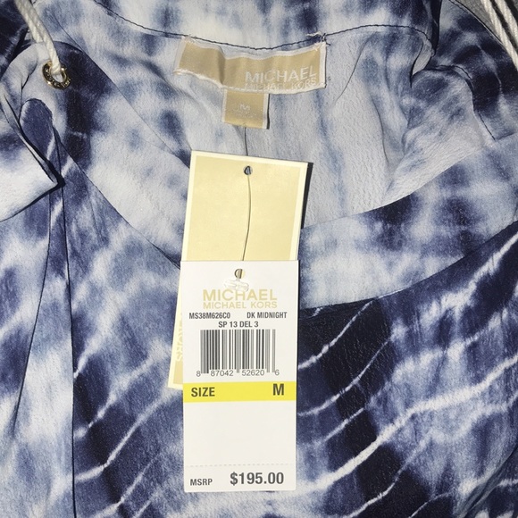 Michael Kors Tie Die Asymmetrical Maxi Dress SizeM - Picture 6 of 11